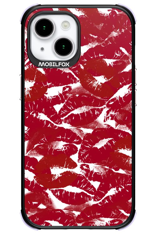 Burgundy and Kiss 2.0 - Apple iPhone 15