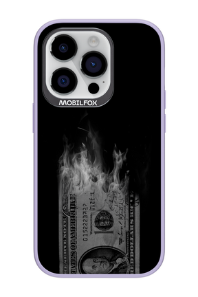 Money Burn B&W - Apple iPhone 14 Pro