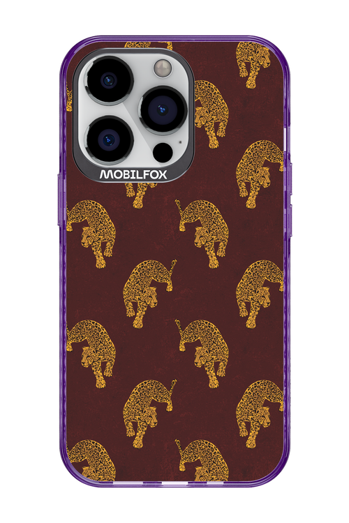 Burgundy Leopard Pattern - Apple iPhone 13 Pro