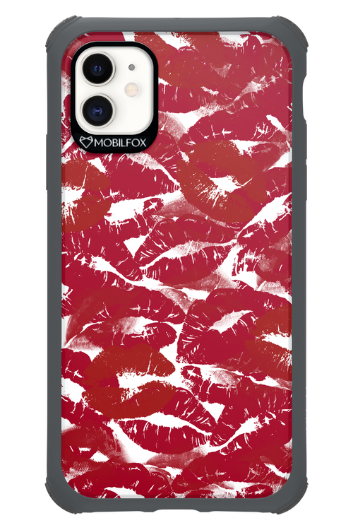 Burgundy and Kiss 2.0 - Apple iPhone 11