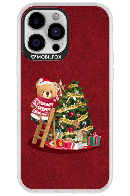 Christmas Bear (Burgundy) - Apple iPhone 13 Pro Max
