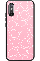 Line Heart Pink - Xiaomi Redmi 9A