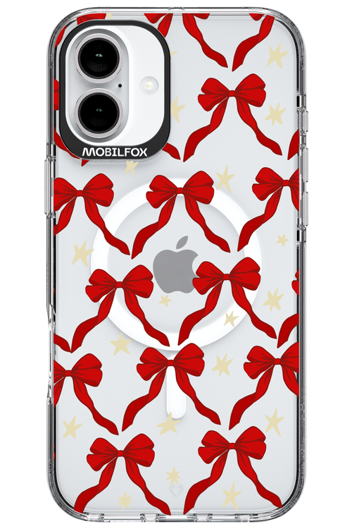 Bow & Stars (Transparent) - Apple iPhone 16 Plus
