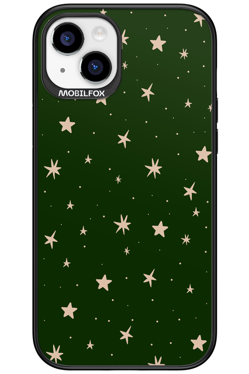 Forest Green Stars - Apple iPhone 15 Plus