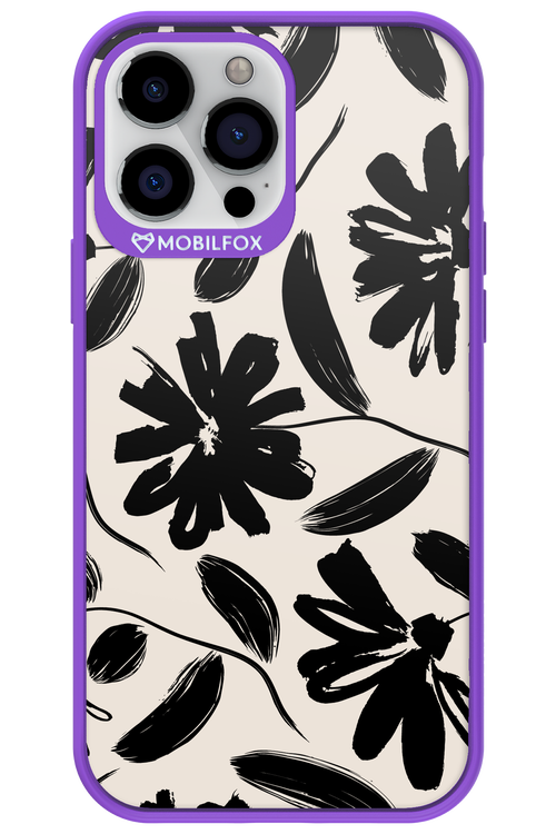 Monochrome Flowerss - Apple iPhone 13 Pro Max