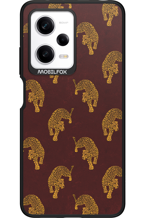 Burgundy Leopard Pattern - Xiaomi Redmi Note 12 Pro 5G