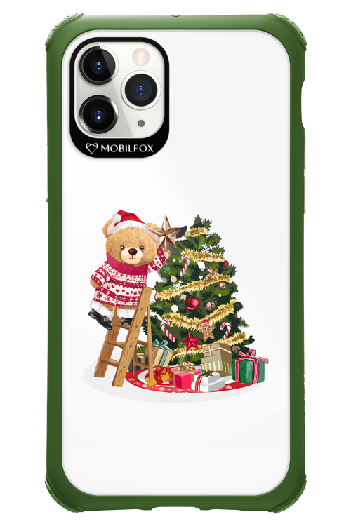 Christmas Bear (Transparent) - Apple iPhone 11 Pro