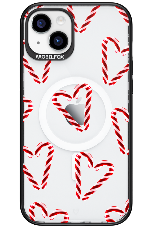 Candy Cane Hearts - Apple iPhone 15 Plus