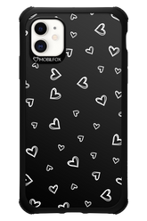 Monochrome Hearts 2.0 - Apple iPhone 11
