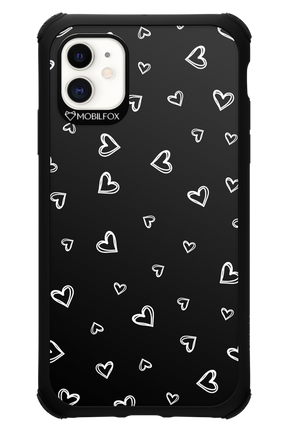 Monochrome Hearts 2.0 - Apple iPhone 11