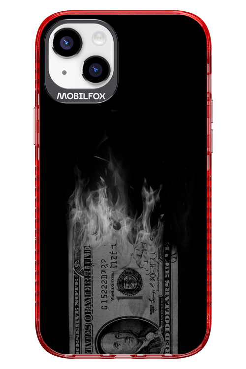 Money Burn B&W - Apple iPhone 14 Plus
