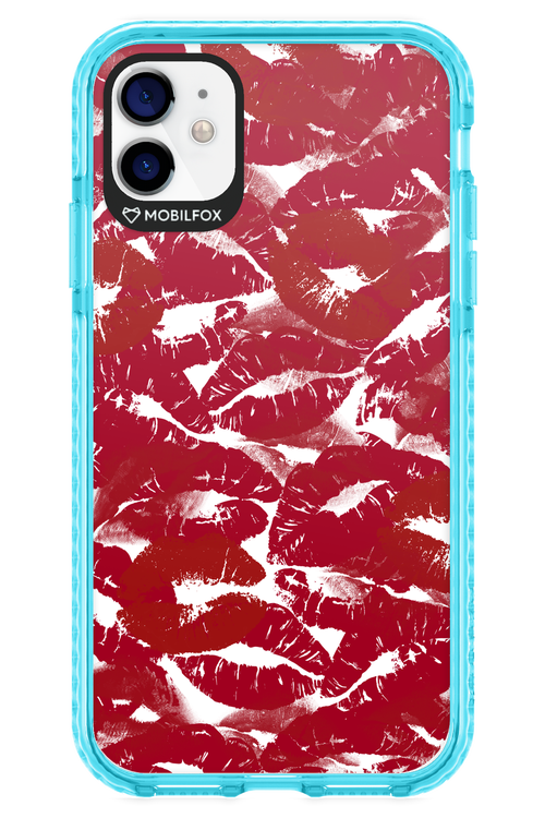 Burgundy and Kiss 2.0 - Apple iPhone 11