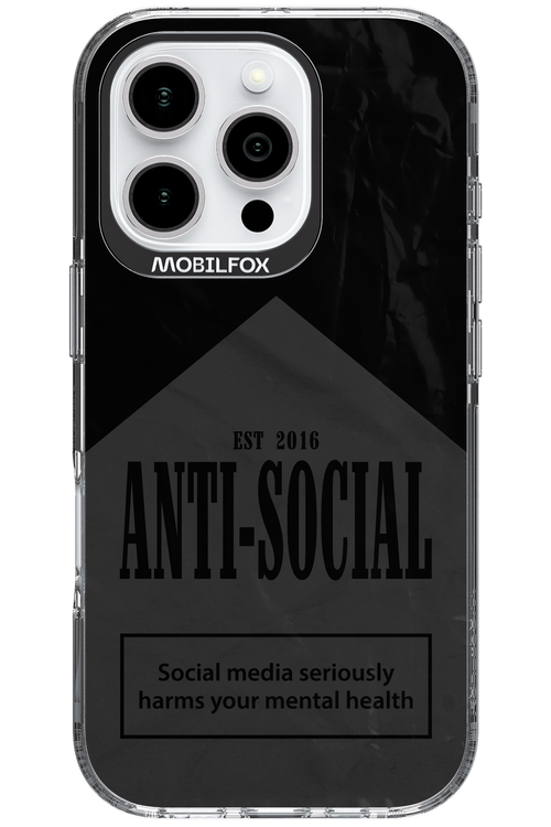 ANTI-SOCIAL (BLVCK) 2.0 - Apple iPhone 16 Pro