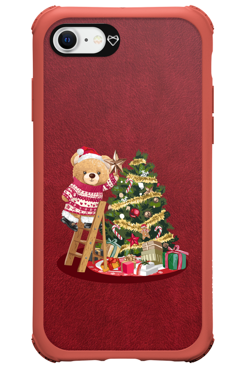 Christmas Bear (Burgundy) - Apple iPhone SE 2022