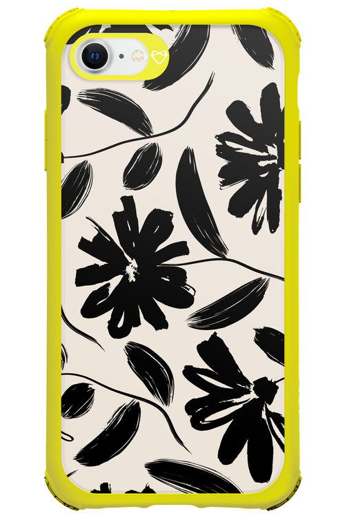 Monochrome Flowerss - Apple iPhone 7