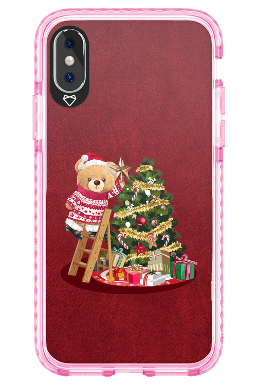 Christmas Bear (Burgundy) - Apple iPhone XS