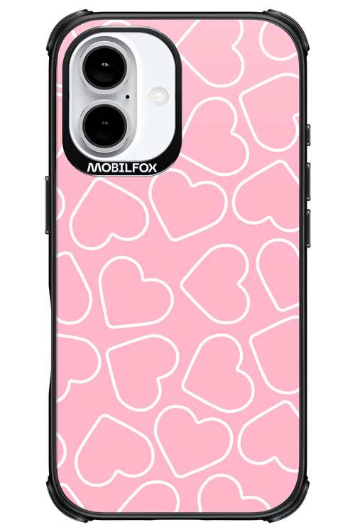 Line Heart Pink - Apple iPhone 16