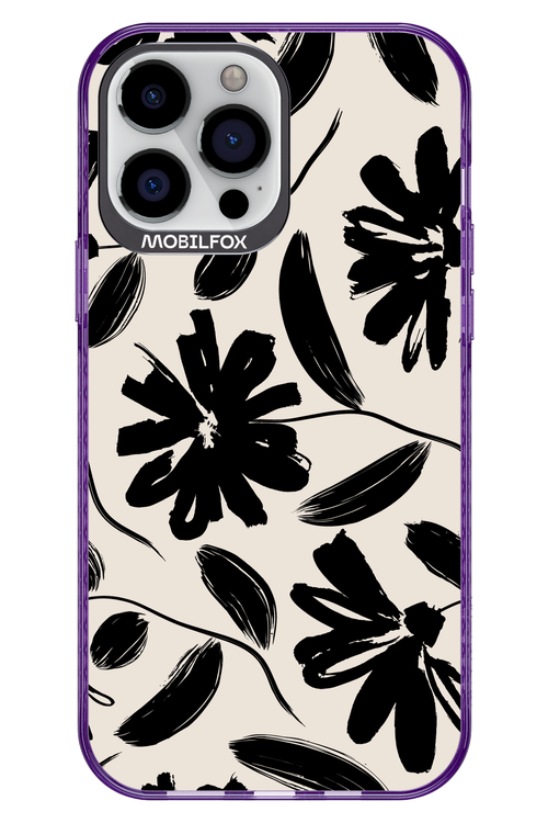 Monochrome Flowerss - Apple iPhone 13 Pro Max