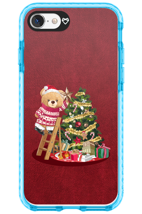 Christmas Bear (Burgundy) - Apple iPhone SE 2022