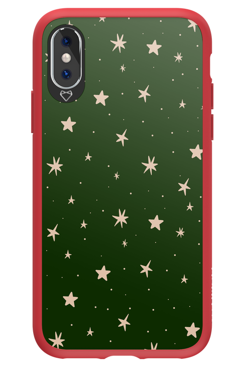 Forest Green Stars - Apple iPhone X