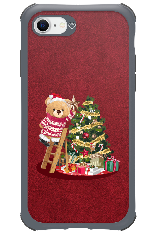 Christmas Bear (Burgundy) - Apple iPhone SE 2022