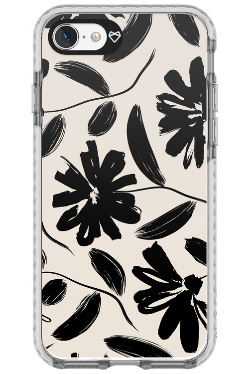 Monochrome Flowerss 2.0 - Apple iPhone 8