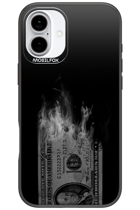 Money Burn B&W - Apple iPhone 16 Plus