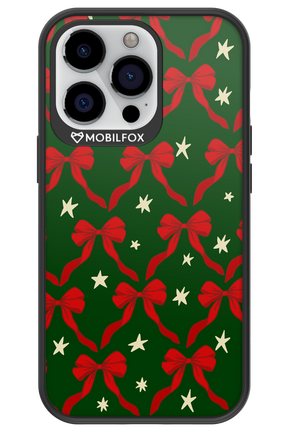 Bow & Stars (Green) - Apple iPhone 13 Pro