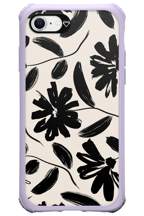 Monochrome Flowerss - Apple iPhone SE 2022