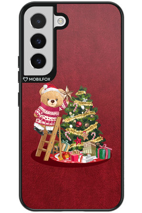 Christmas Bear (Burgundy) - Samsung Galaxy S22
