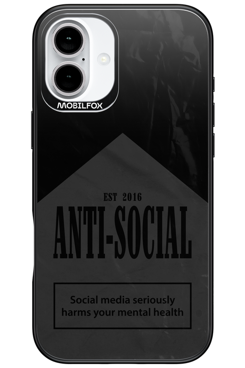 ANTI-SOCIAL (BLVCK) 2.0 - Apple iPhone 16 Plus