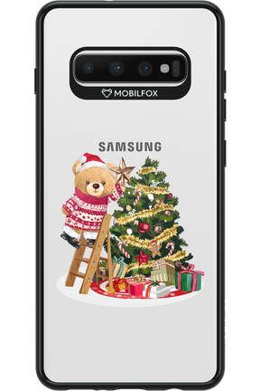 Christmas Bear (Transparent) - Samsung Galaxy S10+
