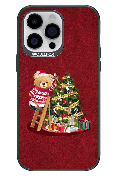 Christmas Bear (Burgundy) - Apple iPhone 14 Pro Max