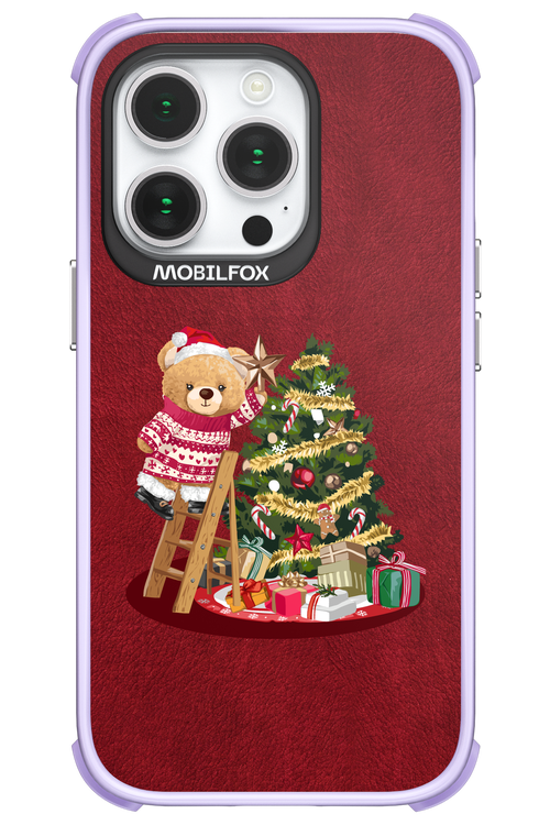 Christmas Bear (Burgundy) - Apple iPhone 14 Pro