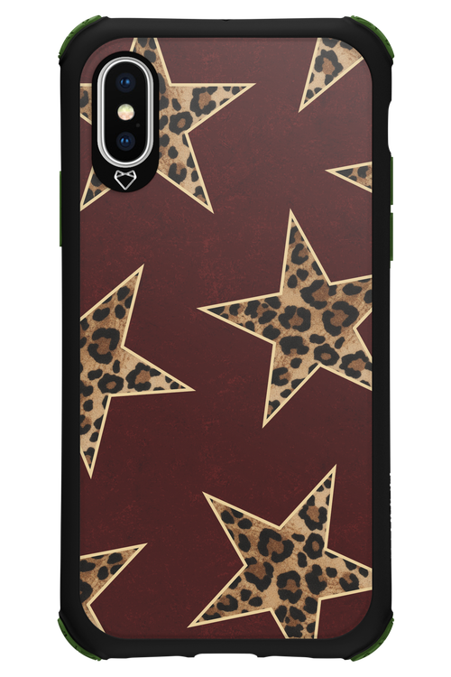 Wild Stars Burgundy - Apple iPhone X