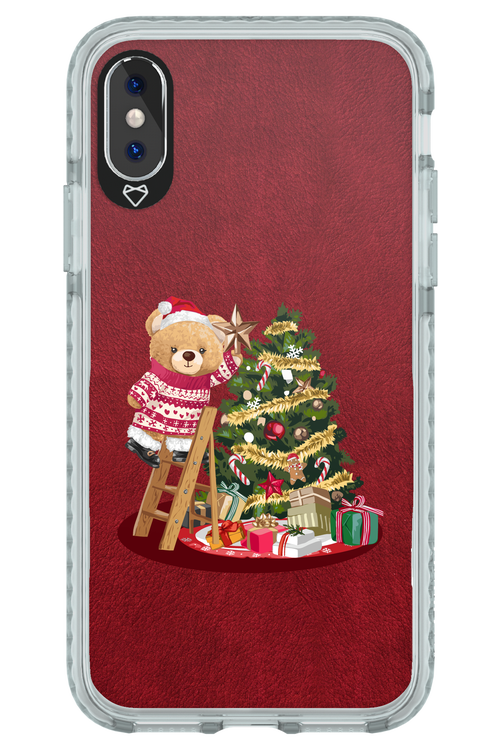Christmas Bear (Burgundy) - Apple iPhone XS