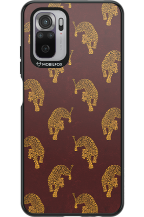 Burgundy Leopard Pattern - Xiaomi Redmi Note 10