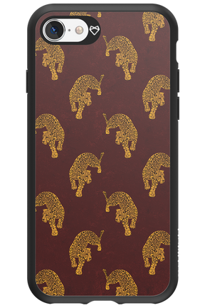 Burgundy Leopard Pattern - Apple iPhone 8