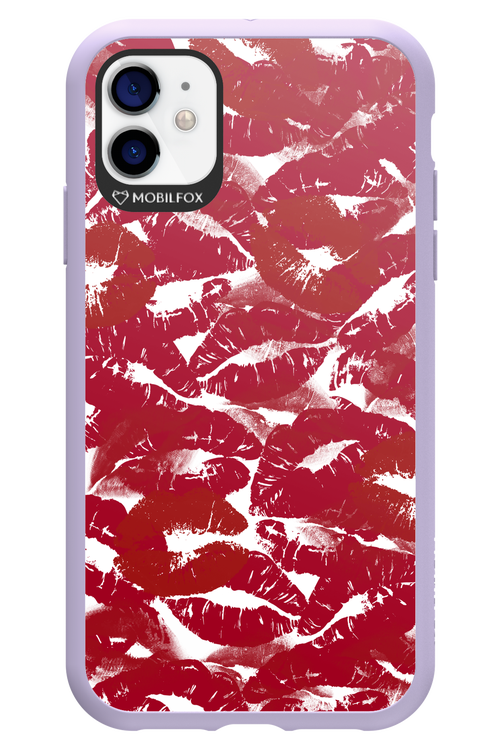 Burgundy and Kiss 2.0 - Apple iPhone 11