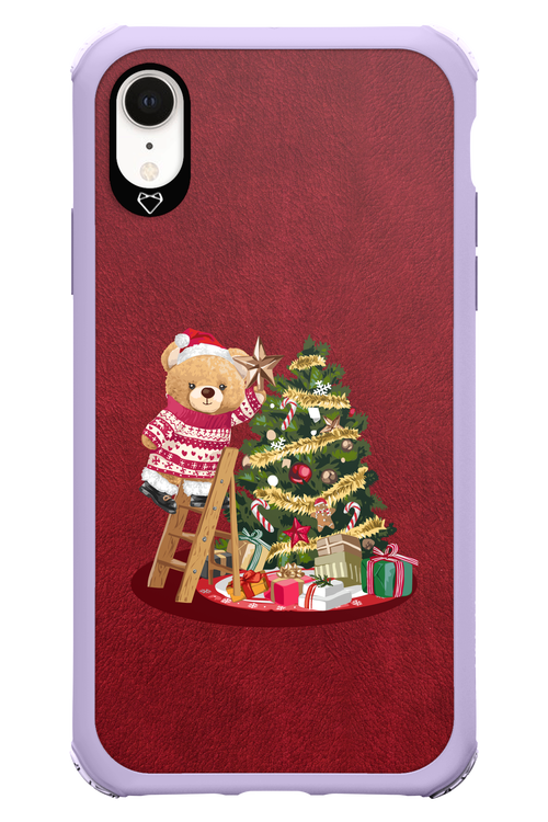 Christmas Bear (Burgundy) - Apple iPhone XR