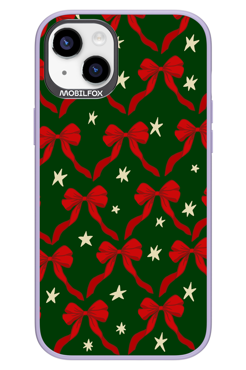 Bow & Stars (Green) - Apple iPhone 14 Plus