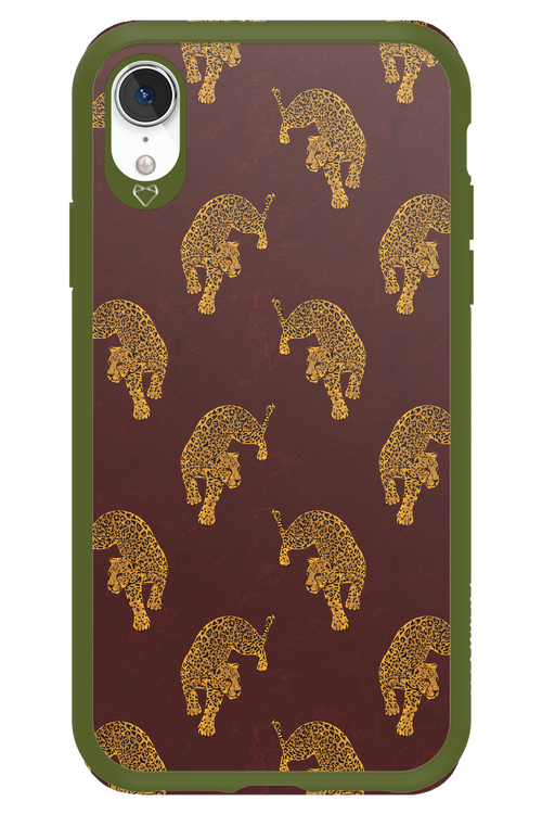 Burgundy Leopard Pattern - Apple iPhone XR