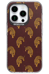 Burgundy Leopard Pattern - Apple iPhone 15 Pro