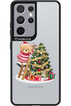 Christmas Bear (Transparent) - Samsung Galaxy S21 Ultra
