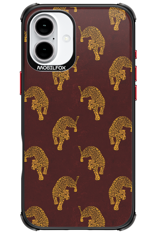Burgundy Leopard Pattern - Apple iPhone 16 Plus