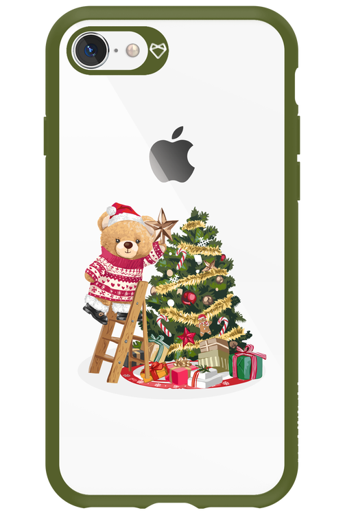 Christmas Bear (Transparent) - Apple iPhone 8