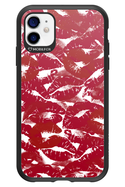 Burgundy and Kiss 2.0 - Apple iPhone 11