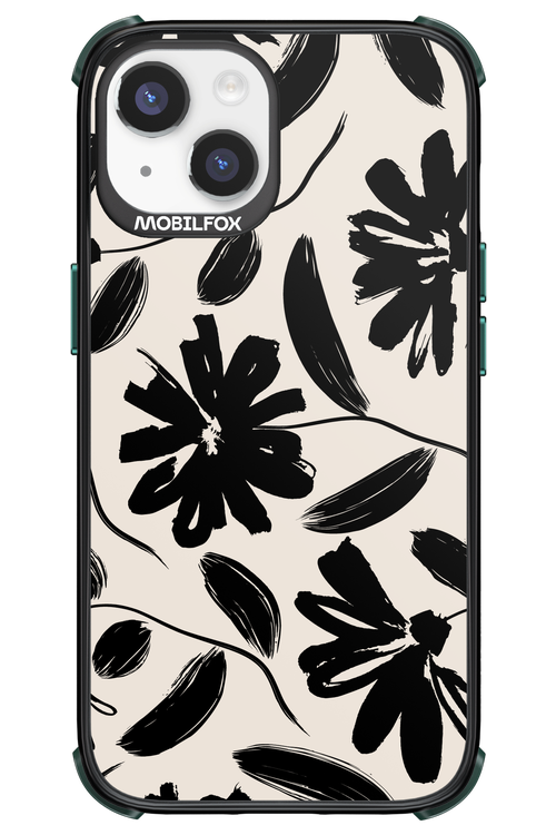 Monochrome Flowerss - Apple iPhone 14