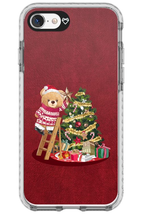 Christmas Bear (Burgundy) - Apple iPhone SE 2022