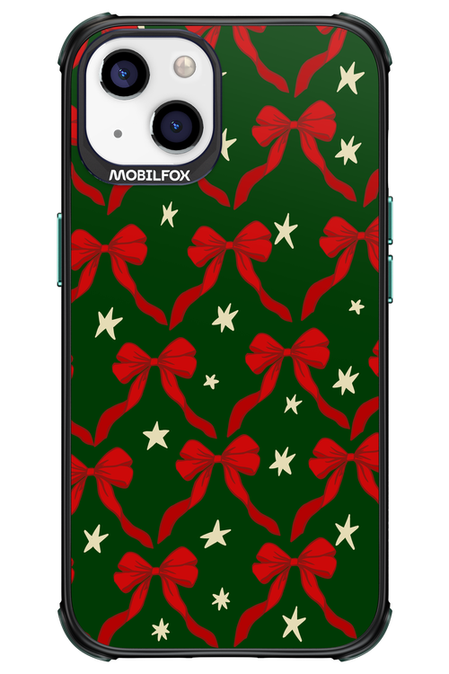 Bow & Stars (Green) - Apple iPhone 13